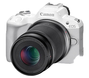 Canon EOS R50 Twin Kit with RF 18-45mm + RF 55-210mm (White)