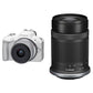 Canon EOS R50 Twin Kit with RF 18-45mm + RF 55-210mm (White)